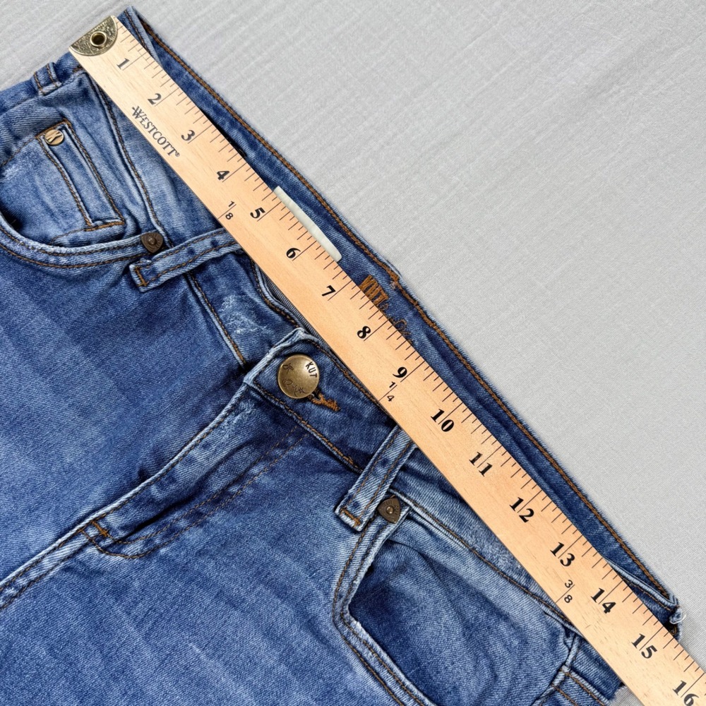 KUT from the Kloth Catherine Boyfriend Jeans Size 2 Blue Medium Wash 30x29 - Picture 4 of 7